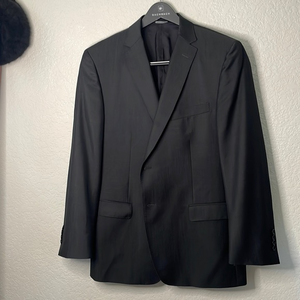 New Z Zegna City  Dark Gray Wool  & Mohair Sport Jacket Dress Blazer Men's‎ 44R
